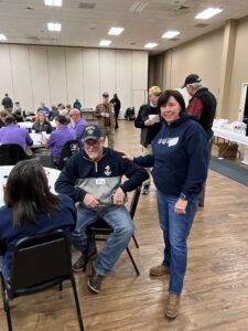 Two veterans at a Gulf War Veteran event